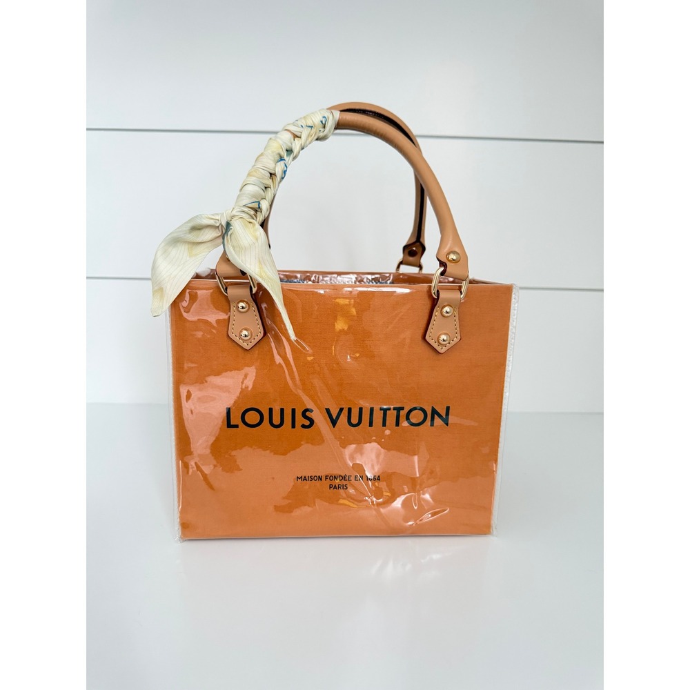 Louis Vuitton Authentic Shopping Bag Purse PVC Plastic Protector Upcycled